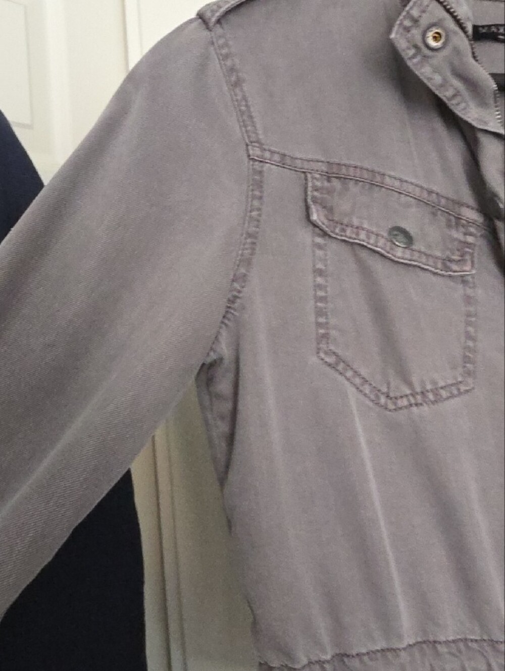 Max Jeans Gray Utility Drawstring Field Jacket - Picture 8 of 12